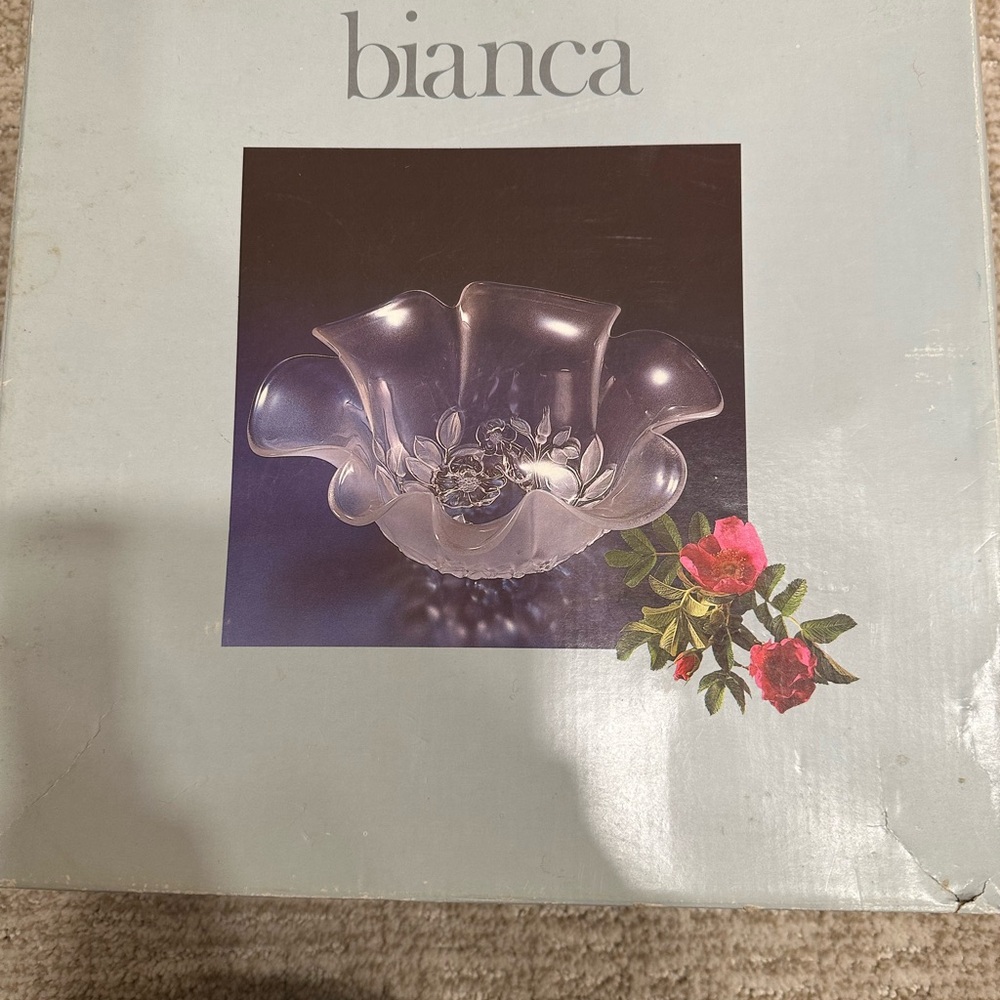 Mikasa Bianca Floral Glass Bowl